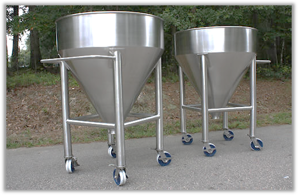 JVM Engineering stainless steel hopper